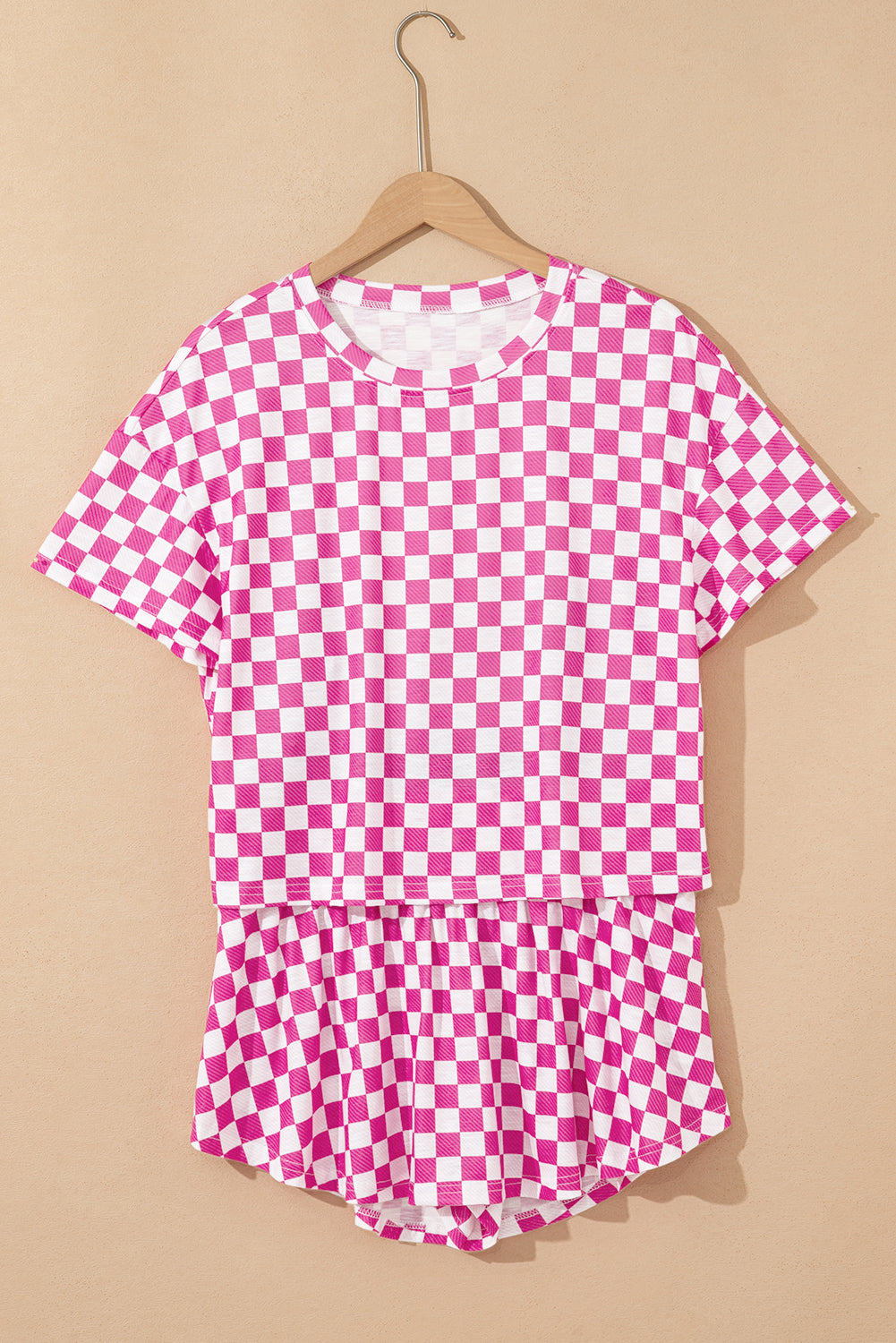 Pink Checkerboard 2 Piece Outfit