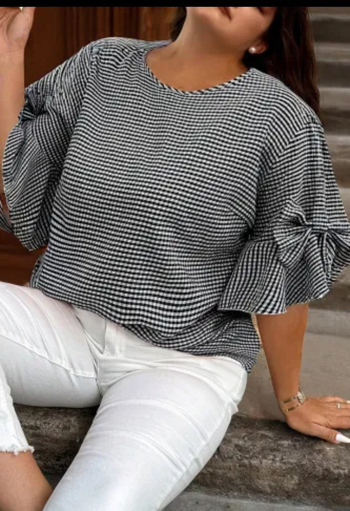Plus size plaid shirt
